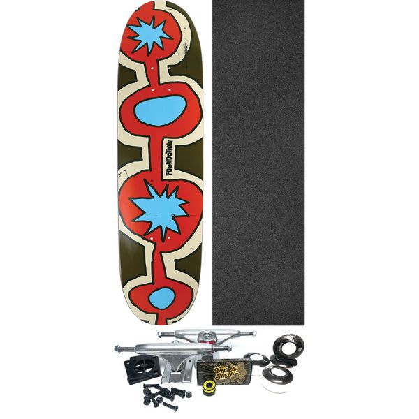Foundation Skateboards Combust Skateboard Deck - 8.5" x 31.88" - Complete Skateboard Bundle